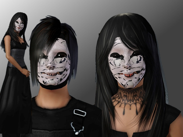 Sims 3 — am costume make up felineIWantMummy by skystars5 — A fun mummy mask for your adult male and female Sims.