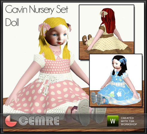 Sims 3 — Gavin Nursery Set Doll by cemre — Attention: We (creators) are always doing the High detail version and low