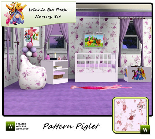 Sims 3 — Winnie The Pooh_Piglet by mensure — Winnie the Pooh Nursery Set_P&amp;#351;glet Pattern by mensure. 