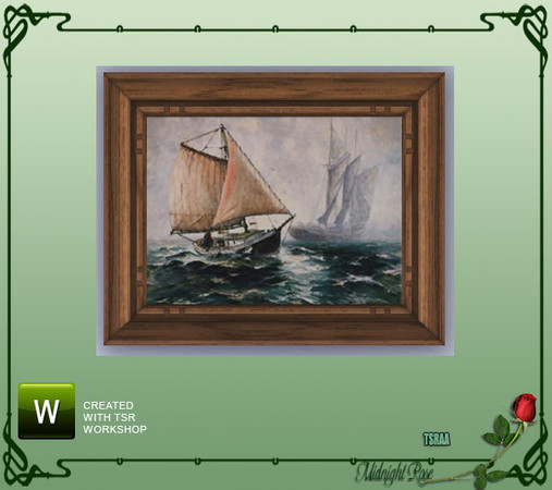 Sims 3 — MRC Ships by MidnightRose — Two sailing ships passing in a storm