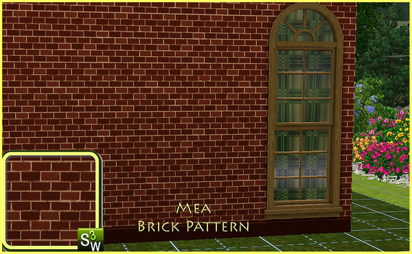 Sims 3 — Mea_Brick_Pattern by oumamea — 4 Colors -Rock/Stone Concrete