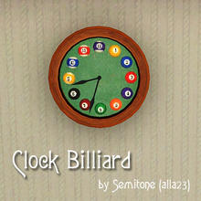 Sims 3 — Clock Billiard by Semitone — -
