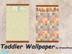 Sims 2 — Toddler Wallpaper Set by drewsoltesz — Two lovely wallpapers to decorate your Sims nurseries~~