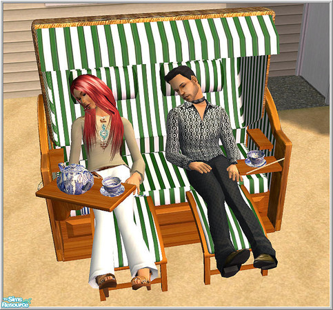 Sims 2 — classic beach chair - B43 Beachchair Sylt Green by Birgit43 — 