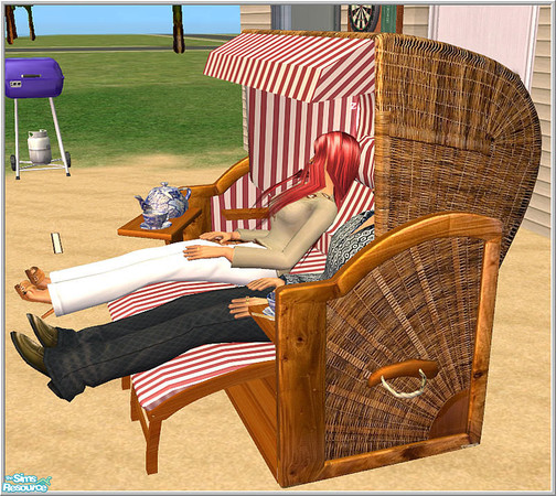 Sims 2 — classic beach chair - B43 Beachchair Sylt Red by Birgit43 — 