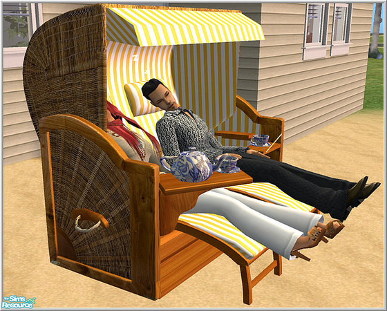 Sims 2 — classic beach chair - B43 Beachchair Sylt Yellow by Birgit43 — 