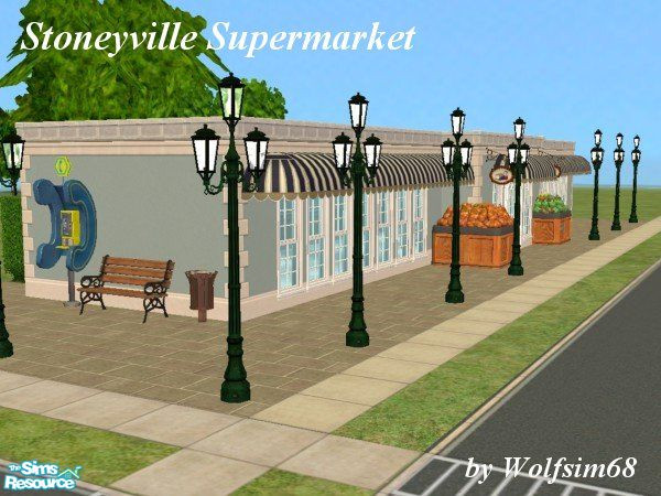 Sims 2 — Stoneyville Supermarket by Wolfsim68 — We stock a wide range of frozen foods & fresh produce, so why not