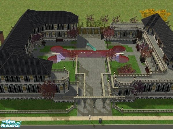 Sims 2 — Roman Gothic by WelshWitch — Stunning architecture on this Roman gothic home, perfect for rich sims that want to
