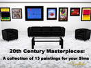 Sims 3 —  20th Century Paintings -Wall Art Set by kayllisti — A set of 13 modern masterpieces featuring: Matisse,