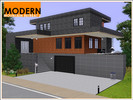 Sims 3 — Modern Mountain Retreat 2 by Leomo — This second Modern Mountain Retreat has a two-car garage on the ground