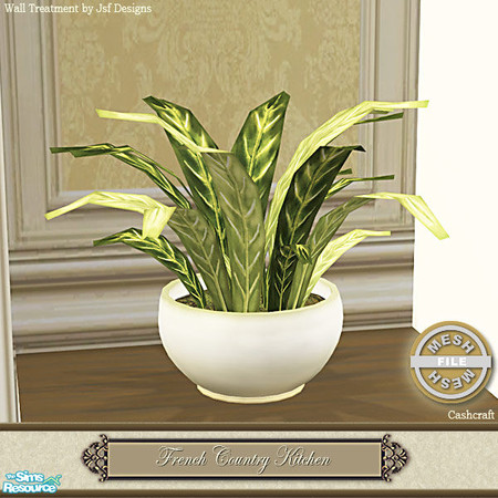 Sims 2 — French Country Kitchen - Houseplant Mesh by Cashcraft — This is a set recolor of the Traditional Inspired