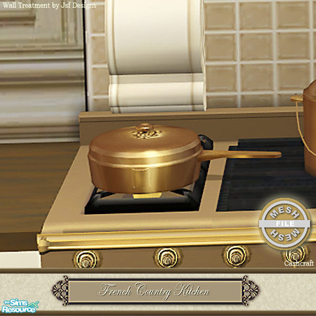 Sims 2 — French Country Kitchen - Skillet Mesh by Cashcraft — This is a set recolor of the Traditional Inspired Kitchen