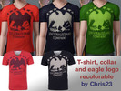 Sims 3 — Levi's T-shirts eagle by chris14730 — T-shirt, eagle logo and collar all recolorable