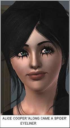 Sims 3 — Alice Cooper 'Along Came A Spider' Eyeliner by Adele_SimMaker — My second attempt at makeup...decided to do