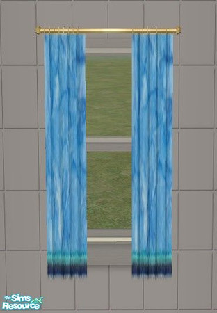 Sims 2 — Playful Porpoise Bath - Curtains by Riverwillows — Cute bathroom featuring a playful porpoise. Perfect for kids