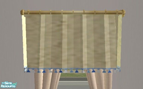 Sims 2 — Child\'s Play Bedroom - Valance by Riverwillows — Cute bedroom featuring nostalgic scenes of kids at play.