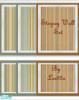 Sims 2 — Stripey Wall Set by Lee82N — A set of striped walls with 3 different color schemes and wainscoted mouldings.