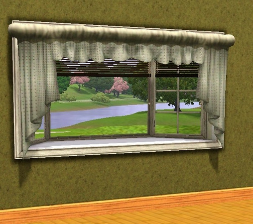 Sims 3 — Curtain bay window plain by daisylee — TSRAA So much better for recolors! 