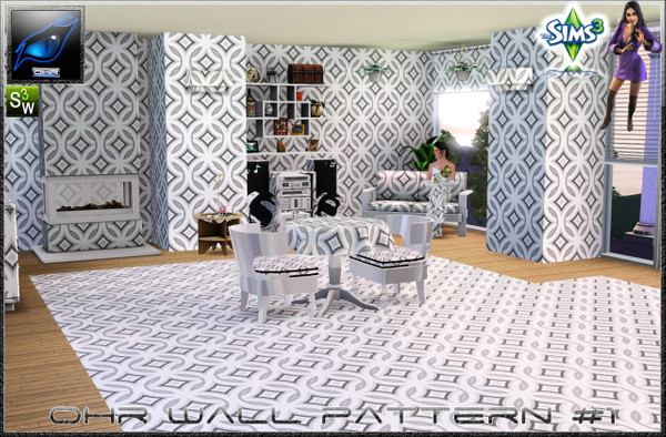 Sims 3 — OHR Wallpaper pattern #1 - 2009 by _Sanel_ — OHR Wallpaper pattern 1 pic - day 2 pic - night