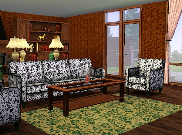 Sims 3 — Old Floral Pattern  by TheNinthWave — I'm very pleased with this new pattern I made. When I first started making