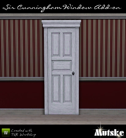 Sims 3 — Door brasserie 1x1  by Mutske — Matches the Sir Cunningham Window. 4 Recolorable part. 6 Variations. Made by