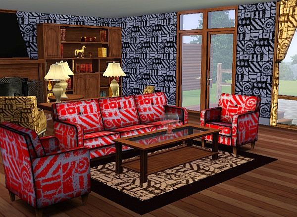 Sims 3 — Art Deco Abstract Pattern by TheNinthWave — This is the same as my other Art Deco Pattern, excepet this one is