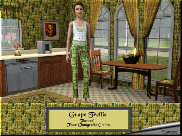 Sims 3 — Grapes by lisa9999 — A fruit pattern.Two changeable colors. Lisa9999