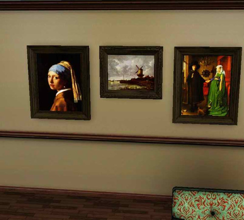 Sims 3 —  Dutch Master Paintings by kitkat7145 — A set of three paintings from the Dutch masters: Girl with the Pearl