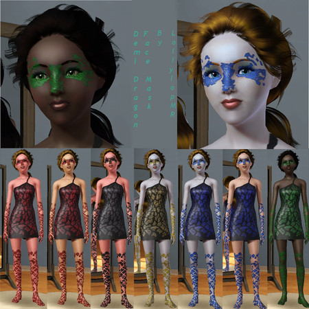 Sims 3 — Demi Dragon Face Mask by lollylopmr — I made this mask for a story plot, and it turned out so good I wanted to