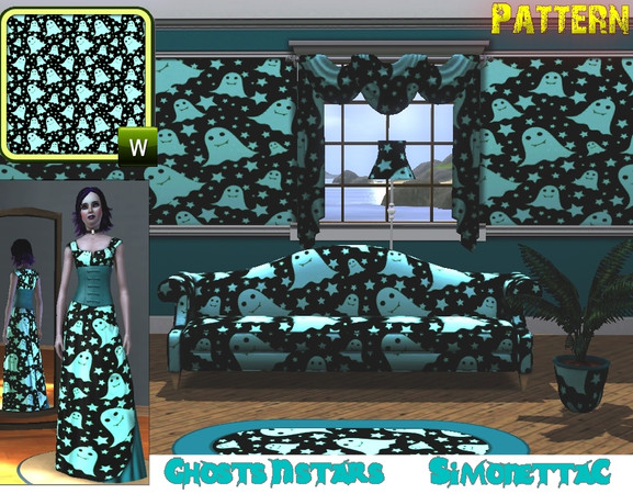 Sims 3 — Ghosts N stars by SimonettaC — A mix of star and ghosts. Perfect ghouls for your Halloween!