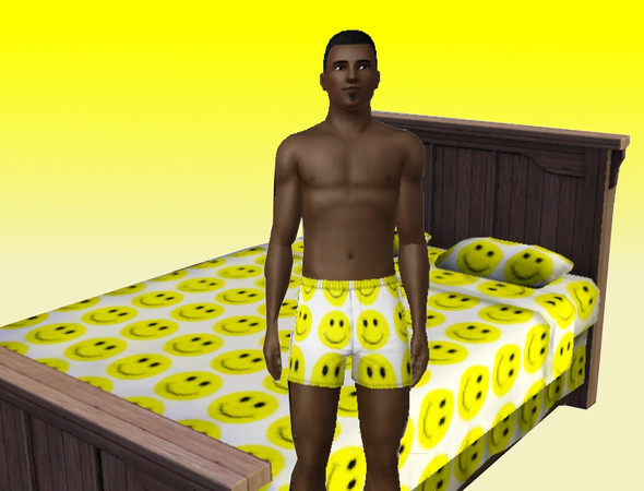 Sims 3 — Retro Smiley Face Pattern by TheNinthWave — Retro Smiley Face in 3 channels found in themed