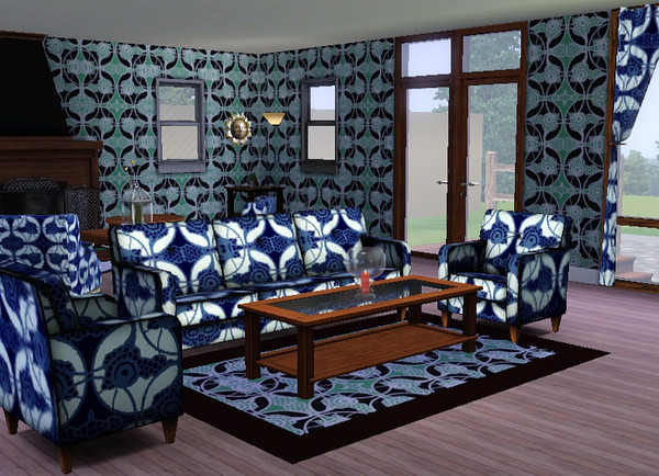 Sims 3 — Agate Abstract Pattern by TheNinthWave — 3 Tone Abstract Pattern