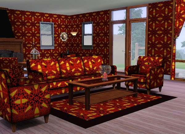 Sims 3 — Ornate Sun Abstract Pattern by TheNinthWave — Ornate Sun with 3 channels