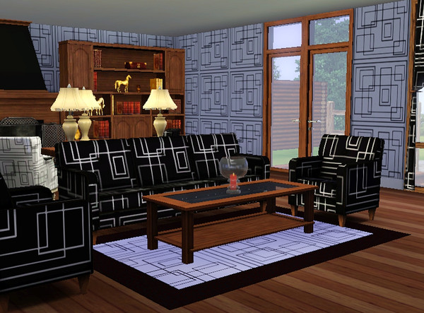 Sims 3 — Simple Squares Pattern 1 by TheNinthWave — Geometric 2 tonal pattern