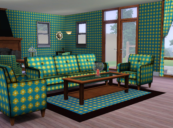 Sims 3 — Daisies Pattern by TheNinthWave — 3 Tone Themed Pattern