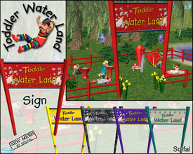 Sims 2 — Toddler Water Land Sign by solfal — This is a part of the toddler water land theme. Download all objects that