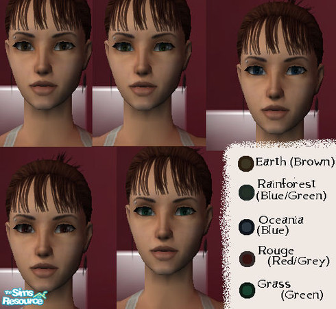 Sims 2 — Realistic Eyes by Artsyk — 5 colors to let your sims see the light.