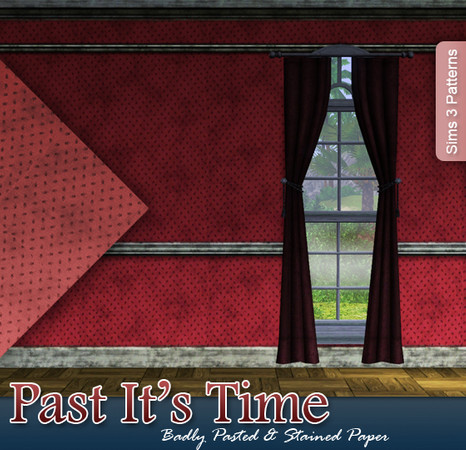 Sims 3 — Past It's Time - Badly Pasted and Stained Paper by AppleFall — Created by Apple at The Sims Resource. P.S. The