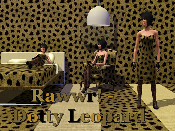 Sims 3 — Dotty Leopard Pattern by MrDenue — This is my 3rd leopard-fur pattern. There are 2 recolorable channels - the