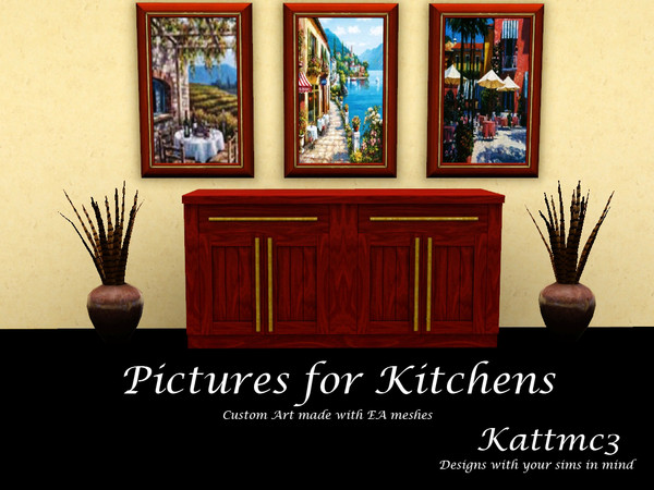 Sims 3 — Pictures for Kitchens by kattmc3 — This is a 3 piece set of kitchen art. Enjoy Kattmc3