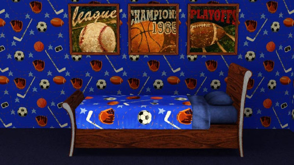 Sims 3 —  sports paintings by ataylor69 — A collection of sports painting for the kids rooms! A baseball league,
