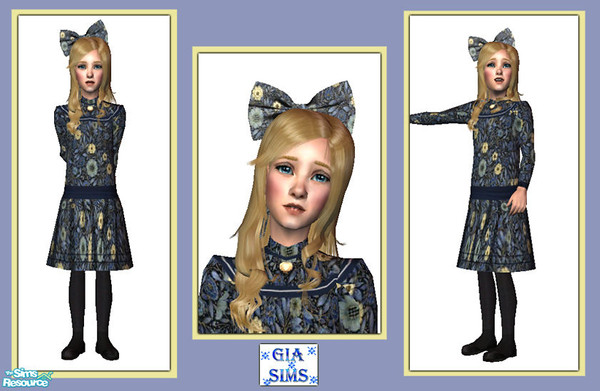 Sims 2 — Winter Victorian dress by giasims — Winter Victorian dress
