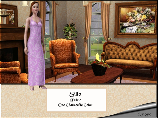 Sims 3 — Sillo by lisa9999 — White florall.One changeable color. Lisa9999
