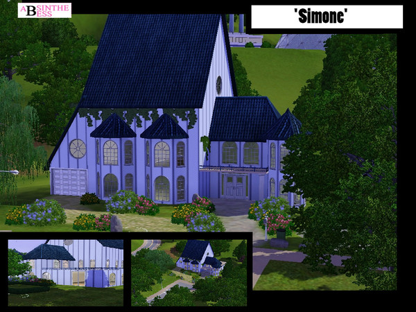 Sims 3 — Simone by AbsintheBess — Simone is yet another Victorian inspired house. It is very airy inside and includes A