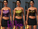 Sims 3 — KVSequinStraplessTop by Kelly Valentine — Sequin strapless top. Zipper in the back.