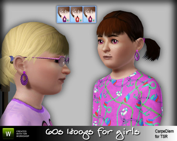 Sims 3 — CD_60s Hoop Child by TSR Archive — 60s Hoop Earring for a little girl, just like the adult version - CarpeDiem