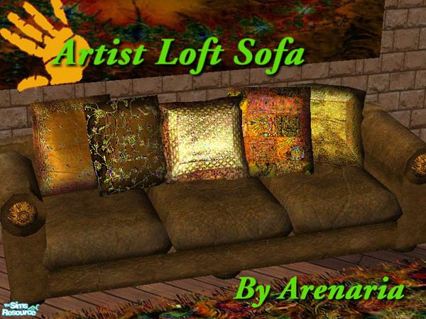 Sims 2 — Artist Loft - Sofa by arenaria — 