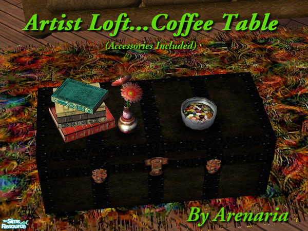 Sims 2 — Artist Loft - Coffee Table by arenaria — 