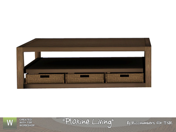 Sims 3 — Ploxine Living Coffee Table by TheNumbersWoman — Somethng very affordable to place thngs on! By RicciNumbers at
