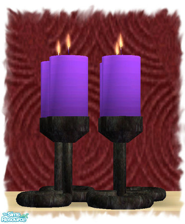 Sims 2 — Candle Set Part I-Spiral Candle - Purple by Paleoanth — Part I of a multi-part candle set. This is a spiral base